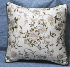NEW Corded Accent Pillow made w Ralph Lauren Romantic Traveler Floral Fabric 16"