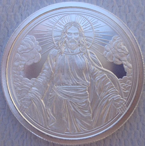 1 oz. 2025 CHRIST IS KING Silver Shield round .999 fine silver