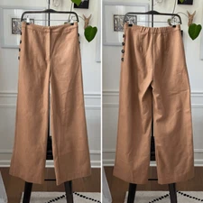 NWT Chriselle Lim Camel Sailor Wode Leg Trousers Pants $90 6