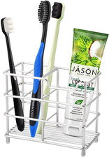 Organizador De Bano Para Cepillos Y Pasta Dental Acero Inoxidable 304 Plateado