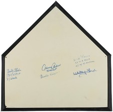 Whitey Ford Don Larsen Dusty Rhodes Podres World Series Signed Home Plate BAS