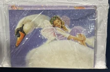 6X Tree-Free Greetings "BLANK" Greeting Cards & Envelopes 59008 SWAN & FAIRY
