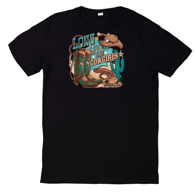T-Shirt Western Cowgirl Motiv Baumwolle