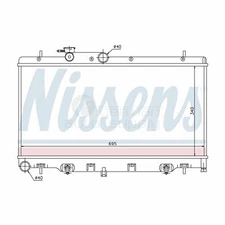 Nissens Radiator Front 64114 45111AE00A for Subaru