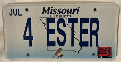 Vanity FOR ESTER ESTHER license plate Easter Estera Estee Esta MO