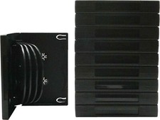 10 DV12R33BKWT Black 12 Disc Empty Replacement 33MM DVD Media Storage Box Case