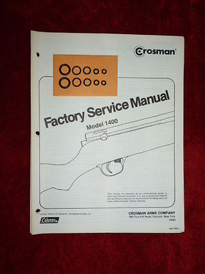 Crosman 1400 - Two (2) O-Ring Seal Kit + Factory Service Manual + Guide