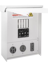 Temporary Power Outlet Panel - with 20 30 50 Amp Receptacle Installed with Q120