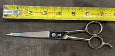 Vintage Chrome Plated Hair Cutting Made in Italy Scissors 7"L