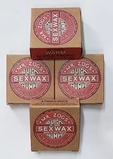 Mr. Zogs Sex Wax Quick Humps 5X Hard Warm to Mild-Tropic Water Surf Wax - 4 pack
