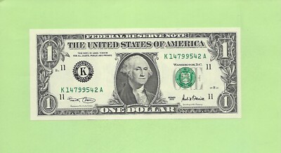 2001 ..UNCIRC $1 K 1479 9542 A .... 2001 $1 K-A NICE NOTE FRN | eBay