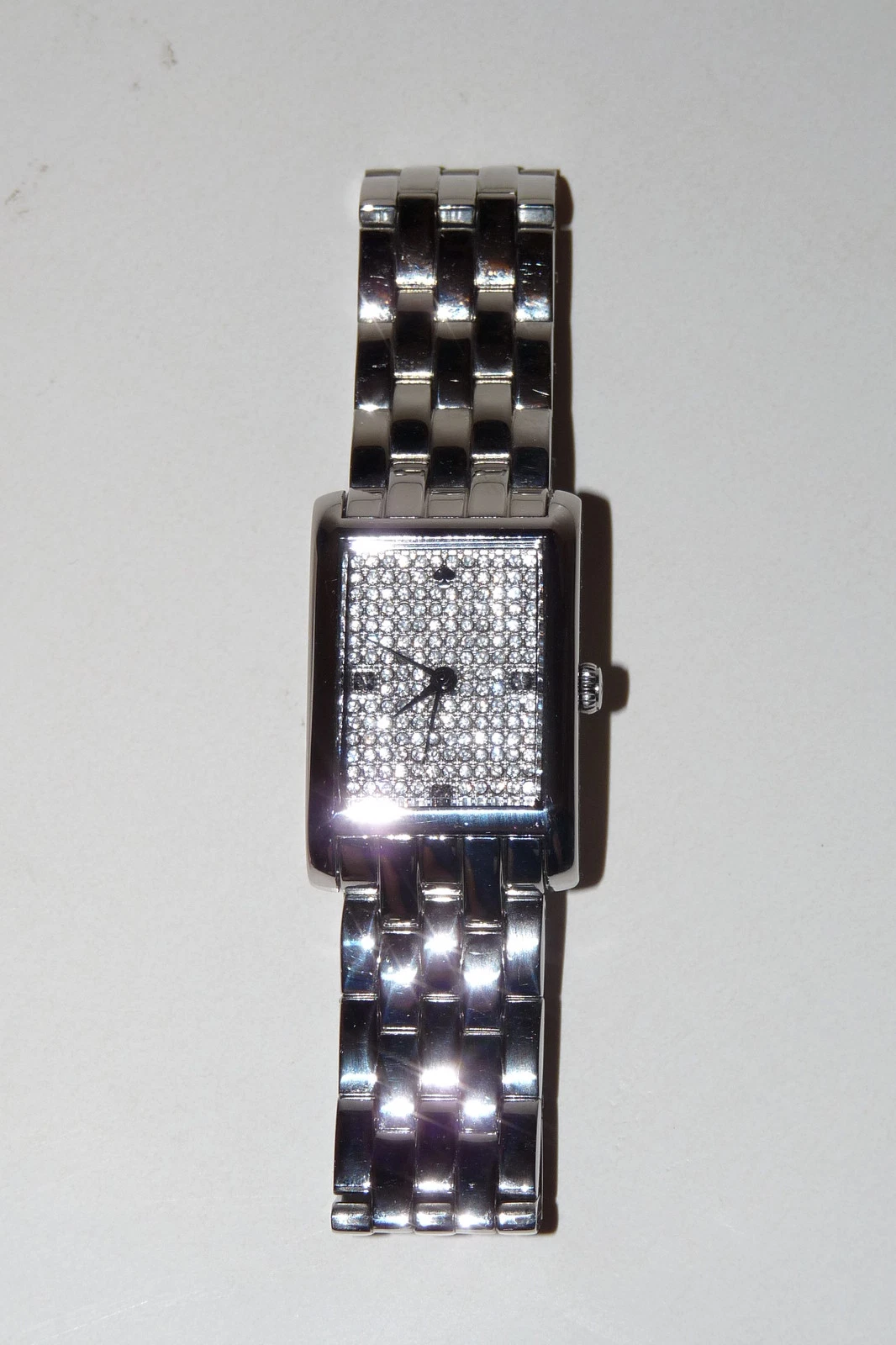 Kate Spade Watch Silver Pave Crystals Dial 1YRU0128