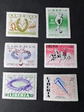 Liberia #358-361 C104-105 Mint  Complete Set 1956 Olympic Games