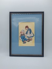 Vintage 1970s Raggedy Ann and Andy Framed Print
