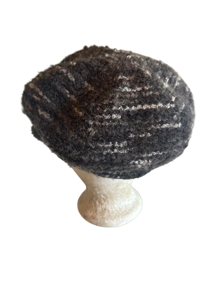 Женская кепка Nine West для газетчика стиль твид серая черная шерстяная смесь с подкладкой - Изображение 3 из 4