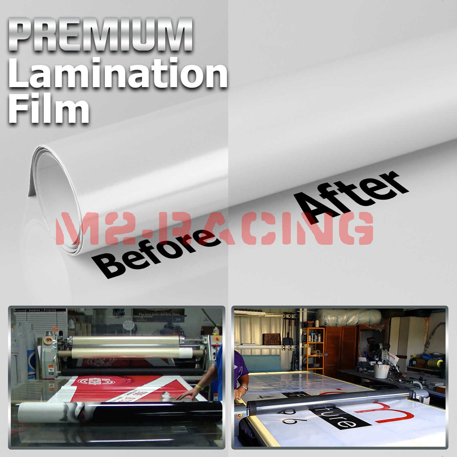 24"x60" Cold Laminating Film Matte Clear Monomeric Lamination Poster