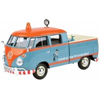 Volkswagen T1 Pick-Up 1/24 VW Service Orange Druckguss - Motormax 79555BLOR