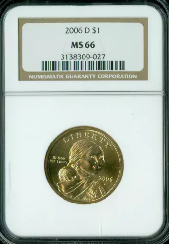 2006 D SACAGAWEA DOLLAR NGC MS66 *