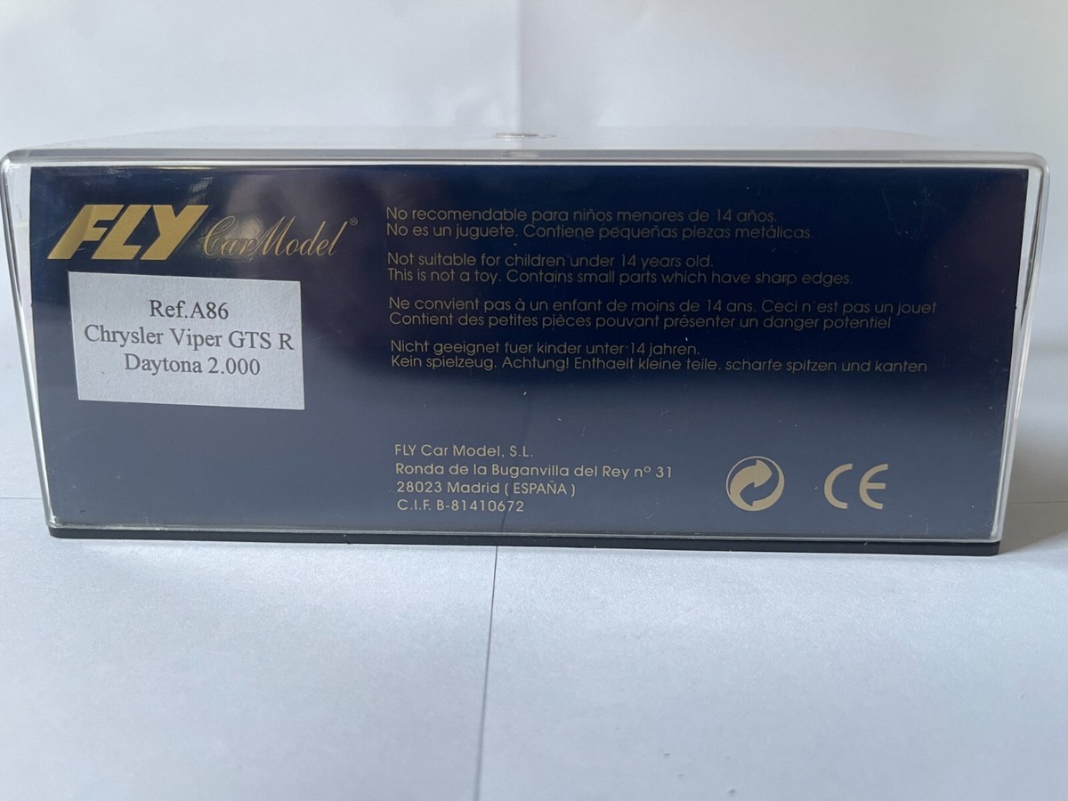 Miniature Voiture Fly 1/32 – Chrysler Viper GTS-R Daytona 2000 – Neuve