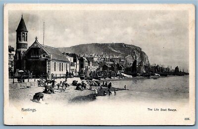 Antique Postcard~ The Life Boat House~ Hastings, England