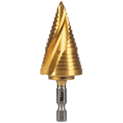 	Klein Tools 25961 Step Drill Bit Spiral Double-Fluted 7/8 to 1-1/8 VACO	