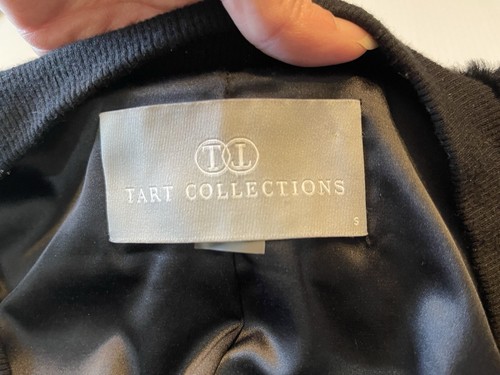 TART Faux Fur Zip Up Sweater Jacket Black Size Small - Picture 6 of 13