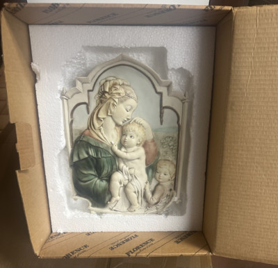 Rare 1992 Giuseppe Armani Renaissance Plaque 947/C Madonna w/Child & 2 Angels