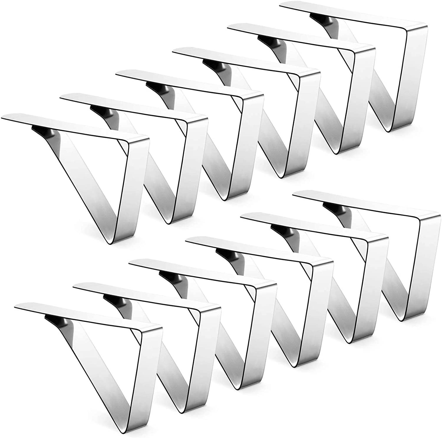 Tablecloth Clips, Set of 12 Extra Large Table Cover Cloth Clamps for Home Par...