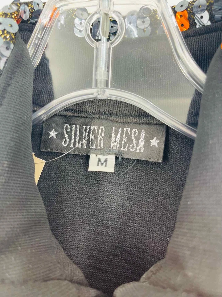 Chaqueta de Colección Silver Mesa Talla M Bk/Gold/Slv Lentejuelas Estrás Foto 3 de 4