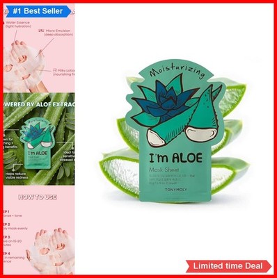 Sheet Mask Hydrating Aloe Extract Vitamin Enriched Korean Skincare Soothing