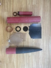 Amw 4-inch Red Max Fiber Max 54mm Aero Pack Motor Retainer Fin Skins