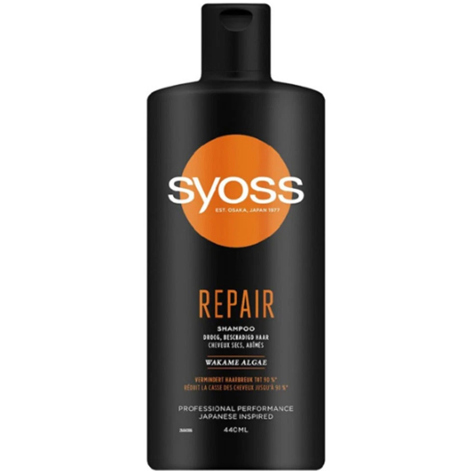 6x SYOSS Shampoo Réparation 440ml Soin Lavage Cheveux Femmes Hydratation - Photo 1/1