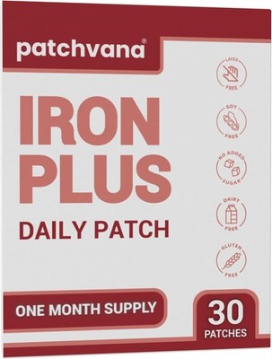Patchvana Iron Plus Vitamin Patches, 30 Patches