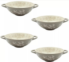 Temp-tations Floral Lace Set of 4 Essential Wok Bowls K53924  Taupe