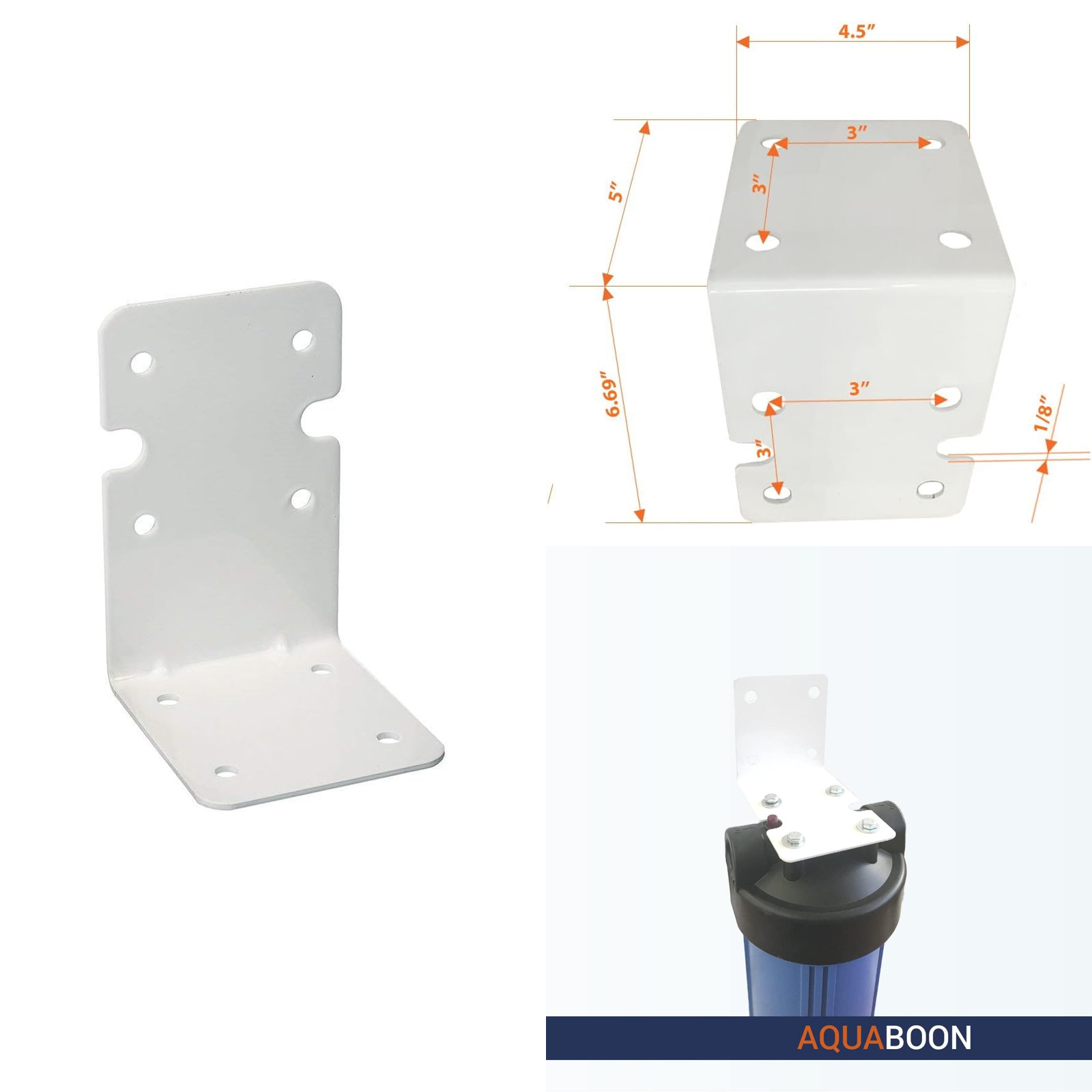 Whole House Mounting Bracket for 10" and 20" Water Filter Housing, Compatible