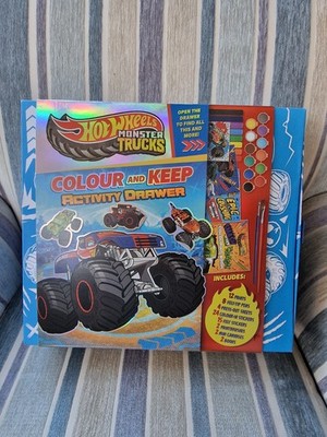Hot Wheels Monster Trucks - Colour Keep Activity Creative Schubladenset.