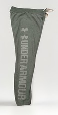 Under Armour Woman  s Rival Fleece Joggers - Heathered Green Big Logo- M
