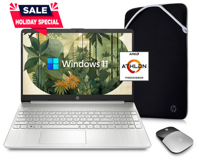 HP Laptop Computer 15.6'' AMD Athlon Up to 3.2GHz 8GB RAM 256GB SSD