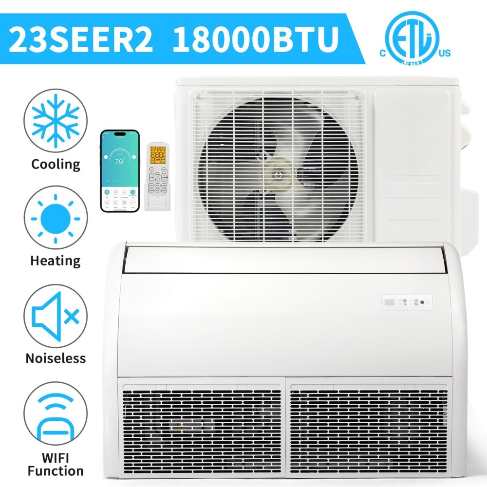 18000 BTU Floor Ceiling Mounted Air Conditioner Ductless Min