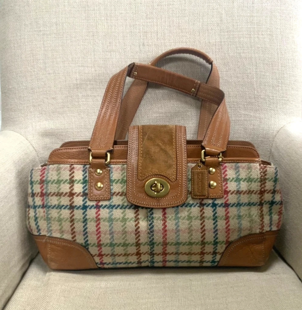 Coach Turn Lock Plaid Bags & Handbags for Women for sale | eBay