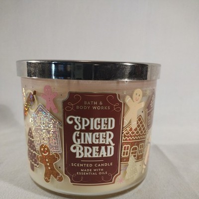 Bath & Body Works 3 Wick Candle Spiced Ginger Bread 14.5 oz Large 