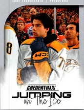 2024-25 Credentials Hockey Luke Evangelista Jumping On the Ice Nashville Preds 