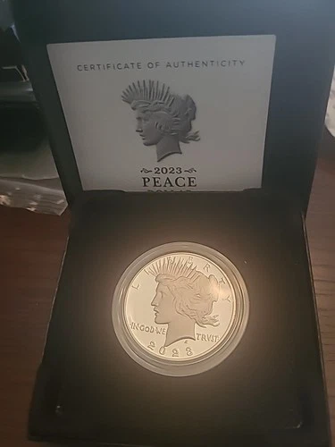2023 S Silver Proof Peace Dollar In OGP. Low Mintage Of Only 400,000