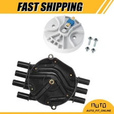 Brass Terminals Distributor Cap and Rotor Kit Single for Chevrolet