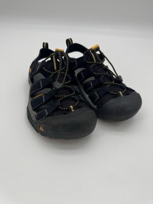 KEEN Newport H2 Waterproof Fisherman Sandals Leather Men 7.5 Black Trail Gorp