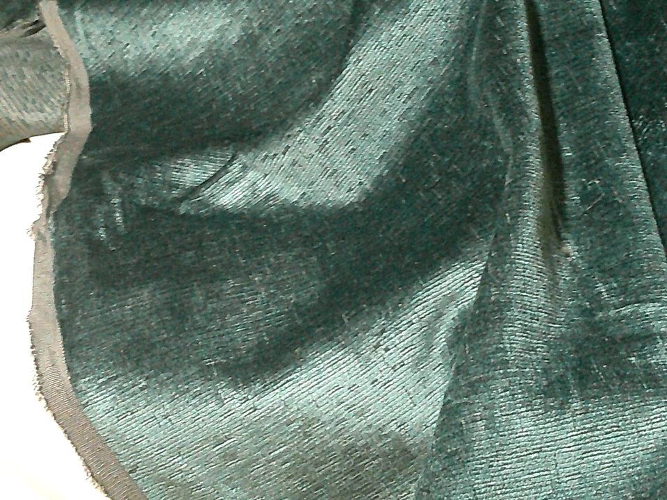 Teal Green Textured/Cut Velvet Wonderful Sheen Plush Soft Hand 54 In. 4 Yards - Image 4 of 4