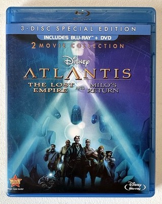 Atlantis: The Lost Empire & Milo s Return Blu-ray + DVD (3-Discs, 2013)