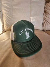 Vintage Mid Century C D Lumber Foam Mesh Trucker Baseball Hat Snapback