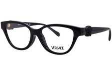 Versace VK3011U GB1 Eyeglasses Youth Kids Girl's Black Full Rim Cat Eye 49mm