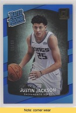 2017-18 Panini Donruss Rated Rookies Holo Blue Laser /49 Justin Jackson READ x3x